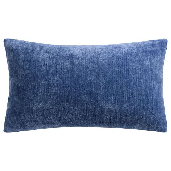 Chenille Throw Pillow Covers Cushion Water Repellent 12"x20" Navy Blue - Picture 1 of 6